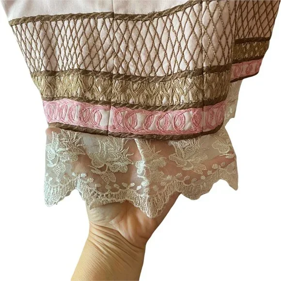 Vintage Tracy Reese Silk Embroidered Dress Suit Set 6/8 - Picture 5 of 10